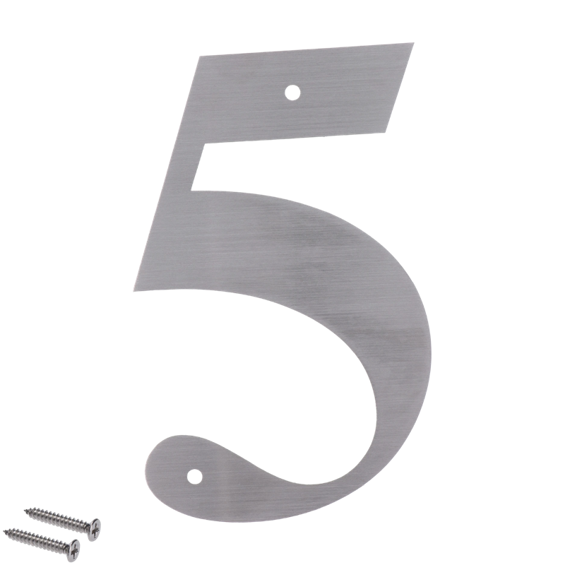 EB1-CD156-07 - Číslo domové 7, (156x1.5mm), s dierami, brúsená nerez K320 / AISI 304