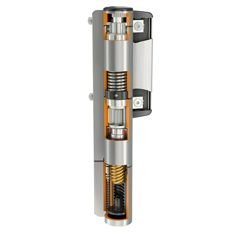 Strieborná - MAMMOTH180 LOCINOX® záves otvárateľný 180°, nastaviteľný 2D, integrovaný hydraulický zatvárač, pre krídlové bránky do 150 kg/ Strieborná 