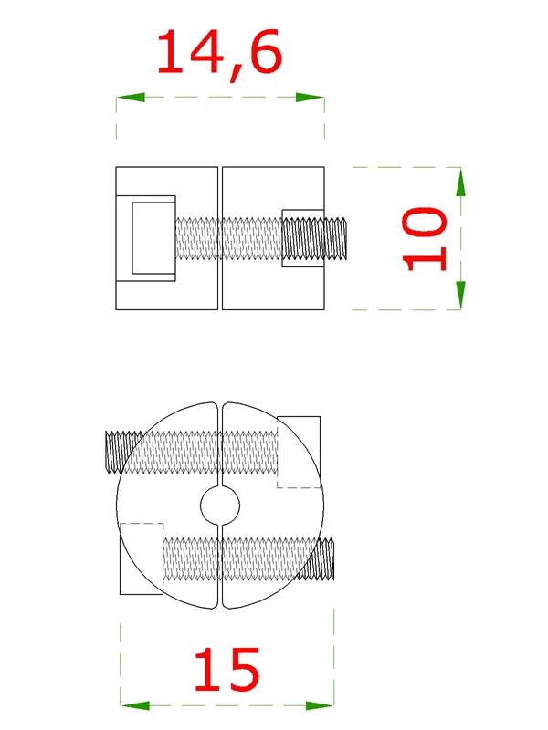 EB1-LVM5 úchyt pre nerezové lanko ø5.0 mm, brúsená nerez K320 /AISI304