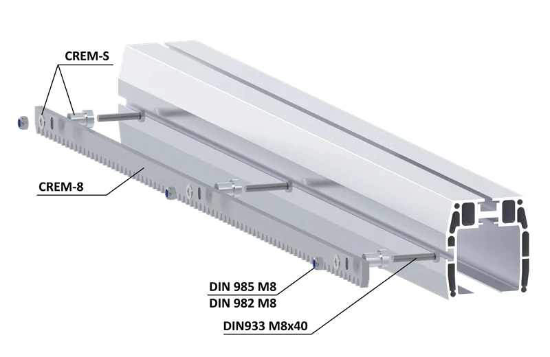 W Set106AL/310 Samonos do 360 kg/6 m, profil 95 x 106 mm, hliník