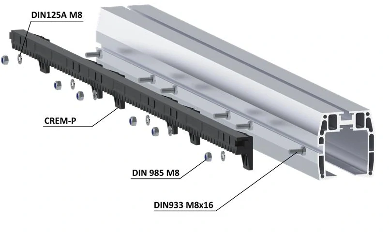 AL-C106x95-6- C profily 106 x 95 mm s otvormi, 6 m, hliník bez úpravy