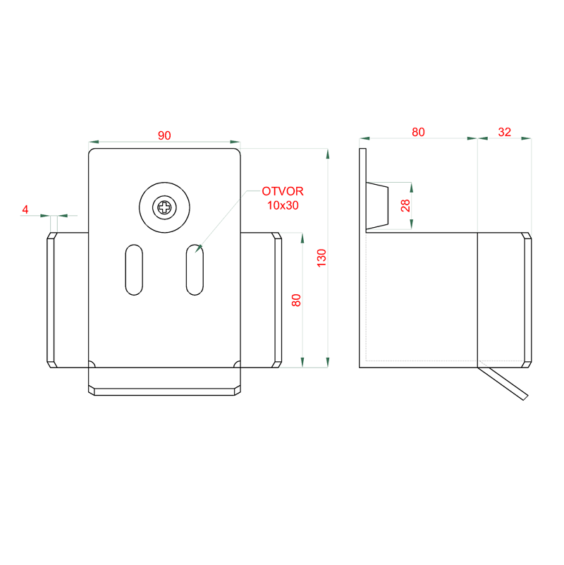 C395KIT/P-K set PICCOLO KLASIK bez profilu pre samonosný systém 69x69mm (2x vozík C395 Piccolo KLASIK, 1x nábehové koliesko C396P, 1x doraz C397P, 1x krytka C398P)