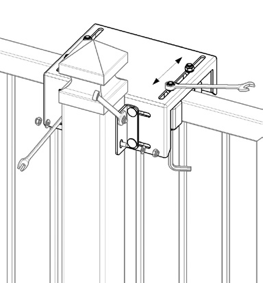 C462G  - Platňa  4 vodiace nylon. kolieska 40x60mm, M16