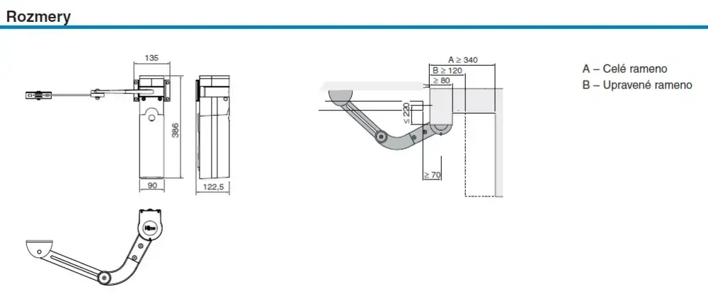 NICE Walky Kit1024 sada pre jednokrídlovú bránu do 1,8m / krídlo, 1x WL1024C, 1x WLA1, 2x ON2E, 1x OXIBD