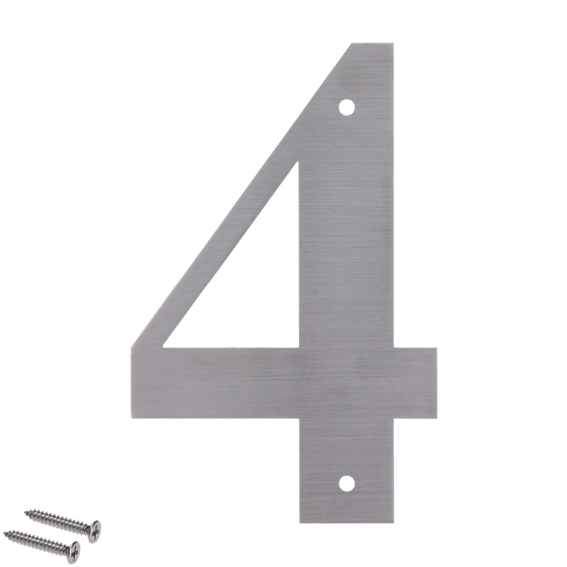 EB1-CD156-07 - Číslo domové 7, (156x1.5mm), s dierami, brúsená nerez K320 / AISI 304