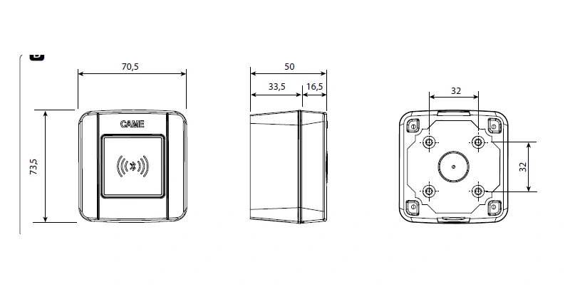 CAME SELB1SDG1 Bluetooth ovladač pre automatické otváranie brány, pre 15 užívateľov,