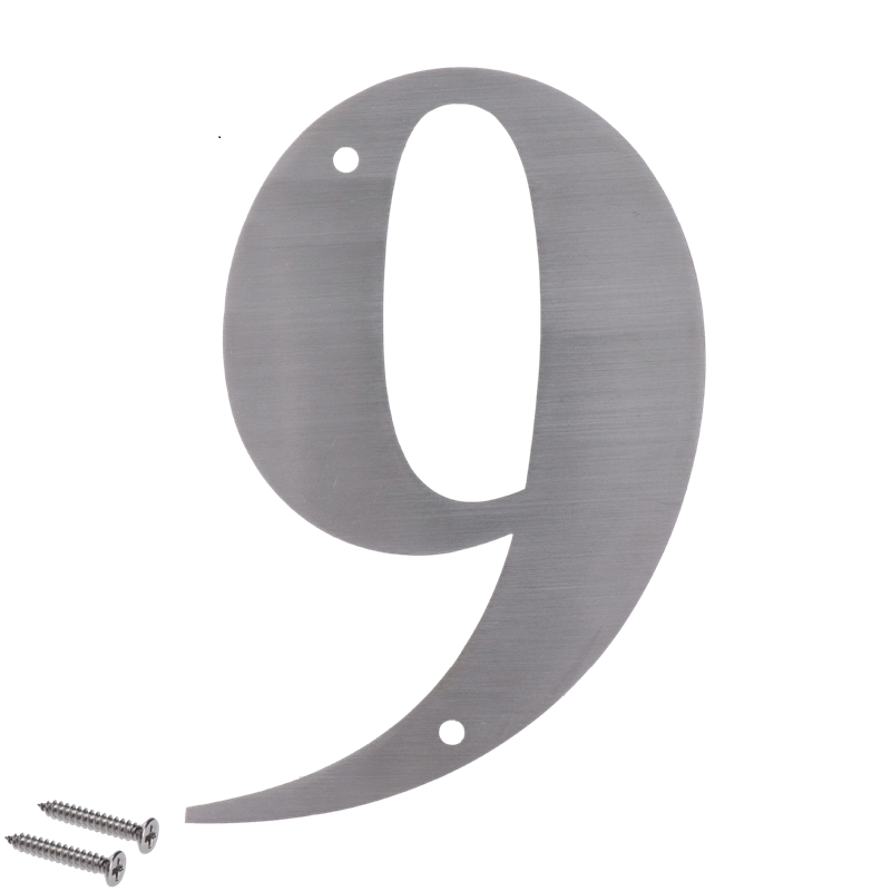 EB1-CD156-07 - Číslo domové 7, (156x1.5mm), s dierami, brúsená nerez K320 / AISI 304