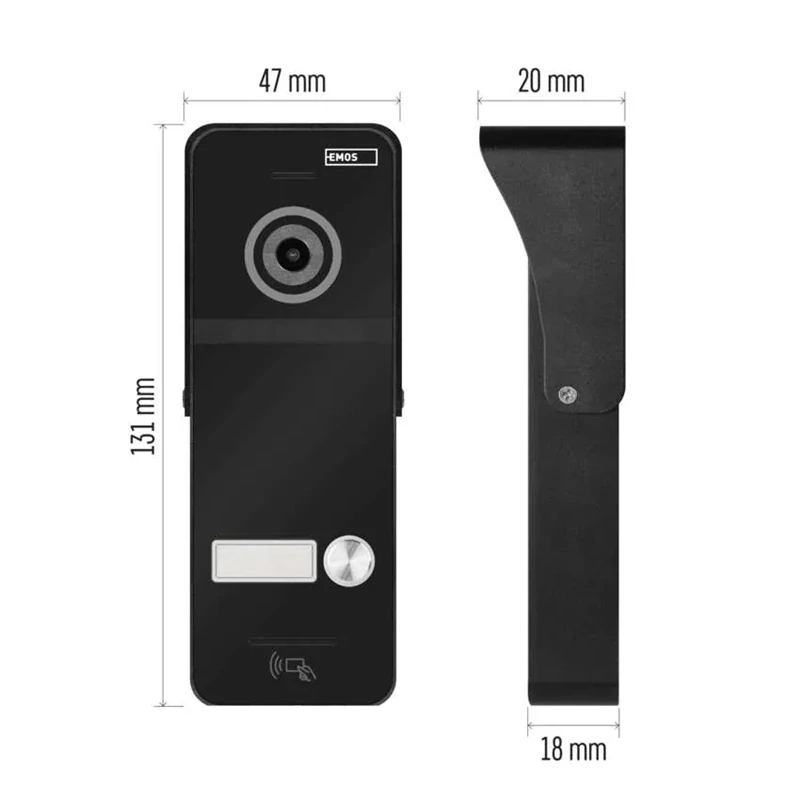 H3018 Farebná dverná kamerová jednotka EM-10AHD RF-4, pre 4 účastníkov