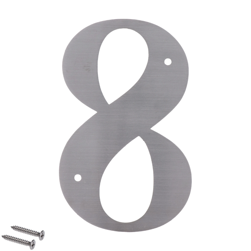 EB1-CD156-07 - Číslo domové 7, (156x1.5mm), s dierami, brúsená nerez K320 / AISI 304