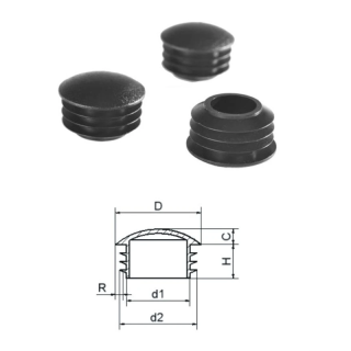ZOR40 Zátky okrúhle vypuklé Priemer 40, Biela, Čierna, Šedá