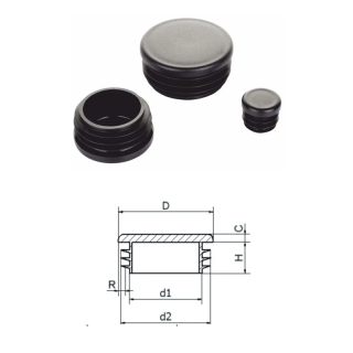 ZO20 Okrúhle, materiál polyetylén,  Antracit, Biela, Čierna, Šedá