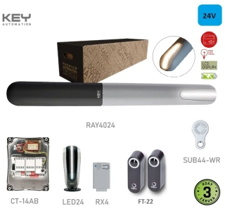 KEY RAY 4024K, 1xRAY4024(24V,120W,2000N),1xSUB-44WR,1xCT-14AB2,1xRX4,1 párFT-22