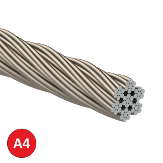 EB2-LA nerezové lanko ø2 - 6mm (7x7 dr. ) /AISI316