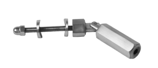 úchyt pre nerezové lanko ø 5mm na trubku ø 42.4mm, brúsená nerez K320 /AISI304