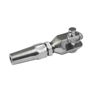 úchyt pre nerezové lanko 4mm, brúsená nerez K320 /AISI304