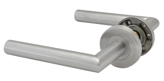 EB1-KLD04 - kľučka nerezová (pár) bez dolnej rozety, balenie: 2ks kľučka + príslušenstvo k montáži, brúsená nerez K320 /AISI304