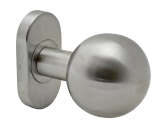 EB1-KGF14N guľa ku kľučke s oválnou rozetou, pevná, bal. : 1 ks, brúsená nerez K320 /AISI304