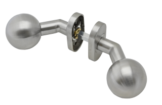 guľa ku kľučke s oválnou rozetou, pevná, bal. : 1 pár, brúsená nerez K320 /AISI304