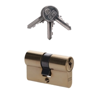 VL50 Cylindrická vložka EURO 25/25 mm, mosadzná, 3 kľúče