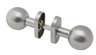 guľa ku kľučke s oválnou rozetou, pevná, bal. : 1 pár, brúsená nerez K320 /AISI304