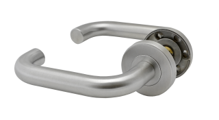 DOPREDAJ!  EB1-KLD01N kľučka nerezová (pár) bez dolnej rozety, balenie: 2ks kľučka + príslušenstvo k montáži, brúsená nerez K320 /AISI304