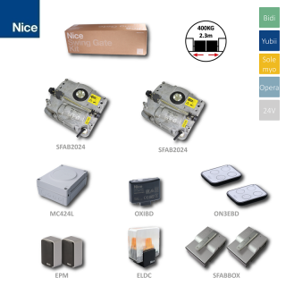 NICE NICE SFABKit2024BD - 1x MC424L, 2x ON3EBD,1x OXIBD,1 pár EPM,1x ELDC, 2x SFABBOX