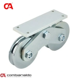 C600/160 koliesko dvojité ø 160mm Combi Arialdo, nosnosť 1800 kg, Zn, profil - U20