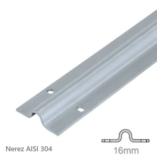 Nerezový profil C902IX/20 U ø 20mm pre posuvné brány nerez cena za kus 1m