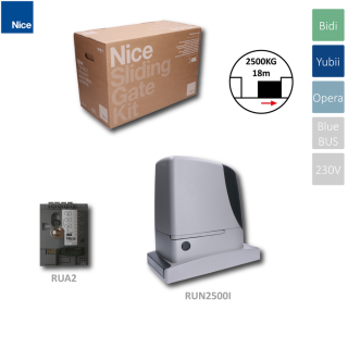 NICE Run 2500 motor s 1x RUA2 a s inventorom,  motor 3x400V   - s elektromechanickým koncovým spínačom
