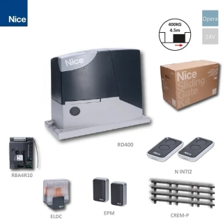 NICE ROAD400 KIT KH, 2x vysielač, 1x EPM foto, 4x hrebeň, 1x ELDC maják, sada pre bránu do 400kg/ prejazd 6m