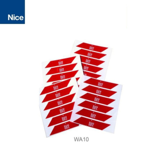 NICE WA10 reflexné červené samolepky 24ks