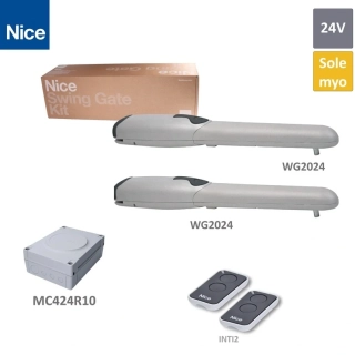 WINGO2024 KIT 2x WG2024, 2x INTI2, 1x MC424R10 (vstavaný prijímač), (24V,85W,1500N), sada pre krídlovú bránu do 2m/ krídlo,