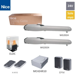 WINGO2024 KIT K-2x WG2024, 2x INTI2, 1pár EPM, 1x ELDC, 1x MC424R10 (vstavaný prijímač), (24V,85W,1500N), sada pre krídlovú bránu do 2m/ krídlo,