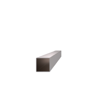 EB1JK10 profil uzatvorený 10x10x1mm, brúsená nerez K320 /AISI304