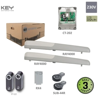 KEY RAY4000 E - 2x RAY4000-230V, 280W, 2000N2xSUB-44R,1xCT-202,1xRX4,1párFT-22
