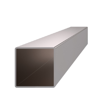 EB1JK50 profil uzatvorený 50x50x2.0mm, brúsená nerez K320/ AISI304 cena za kus