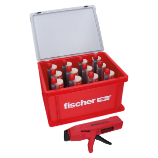 FIS V Plus 360 HWK Praktický montážny box Fischer HWK obsahujúci 12 x chemickú maltu Fischer FIS V Plus 360 + pištoľ grátis