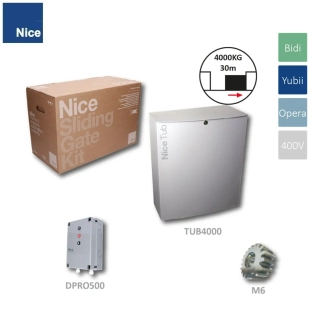 NICE TUB4000 1xTUB4000, (400V, 580W, 7700N), 1x DPRO500, pastorok M6, motor pre posuvnú bránu do 4000 kg