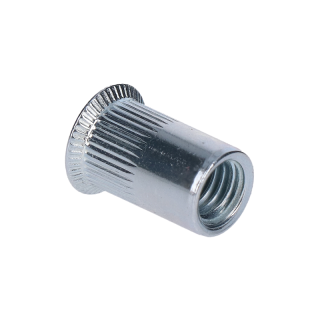 NMO matica nitovacia M5-M10 so zápustnou hlavou, ryhovaný driek, oceľ-biely pozink