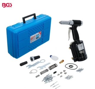 Pneumatická / Vzduchová nitovačka 2,4 - 4,8mm, sila: 720 kg, pracovný tlak: 6,2 bar, dĺžka zdvihu: 14mm, prípojka 6,3mm