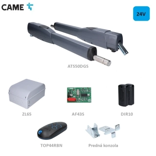 Came ATS50DGS sada pre krídlové brány do 5m/ krídlo (2 x ATS50DGM + ZL65 + AF43S + DIR10 + 1xTOP44RBN) pre intenzívnu prevádzku 24V