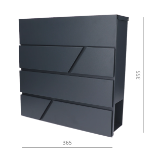 SMA-1 schránka poštová (365x355x105mm, hrúbka 0.6mm), max. formát listu: A4, farba: RAL 7016