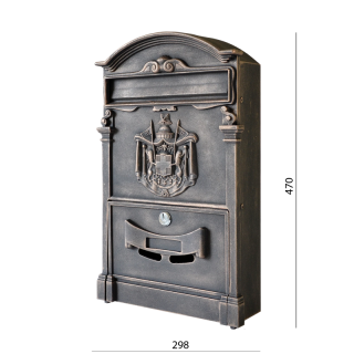 590/AL CU patina - schránka poštová, 470x298x92mm, medená patina