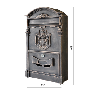 580/AL CU patina - schránka poštová, 255x405x90mm, medená patina