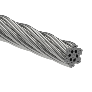 L-LA - oceľové lanko ø 2 - 6mm (7x7 dr.) /galvanicky pozinkované