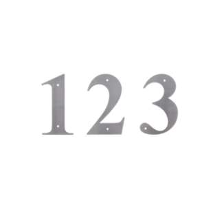 EB1-CD127 - Číslo domové 0-9, (127x1.5mm), s dierami, brúsená nerez K320 / AISI 304