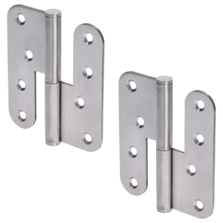 EB1-ZP02-P - nerezové pánty 2ks (pravé), 100x88x2.5mm, max. nosnosť: 80 kg (2 pánty), brúsená nerez K320 /AISI304