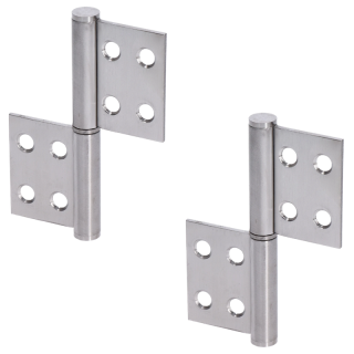 EB1-ZP03 - nerezové pánty 2ks, 100x75x2.5mm, max. nosnosť: 70 kg (2 pánty), brúsená nerez K320 /AISI304