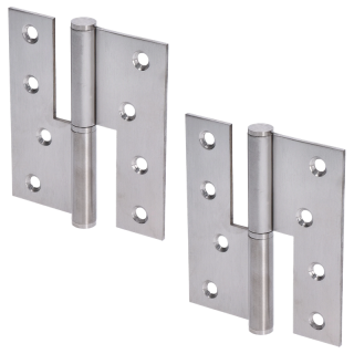 EB1-ZP01-L - nerezové pánty 2ks (ľavé), 100x88x2.5mm, max. nosnosť: 80 kg (2 pánty), brúsená nerez K320 /AISI304