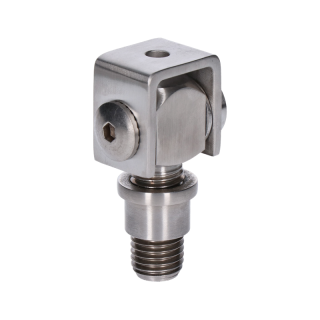 EB1-ZA20 - Navárací záves M20, otvárateľný 90°, nastaviteľný 1D, brúsená nerez / AISI 304